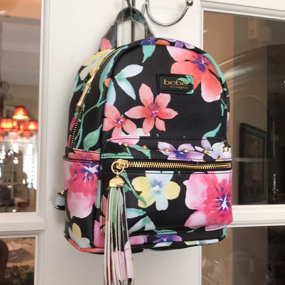 LAST ONE‼️-5🌟Bebe Floral Backpack w Tassel Zipper - Picture 2 of 8
